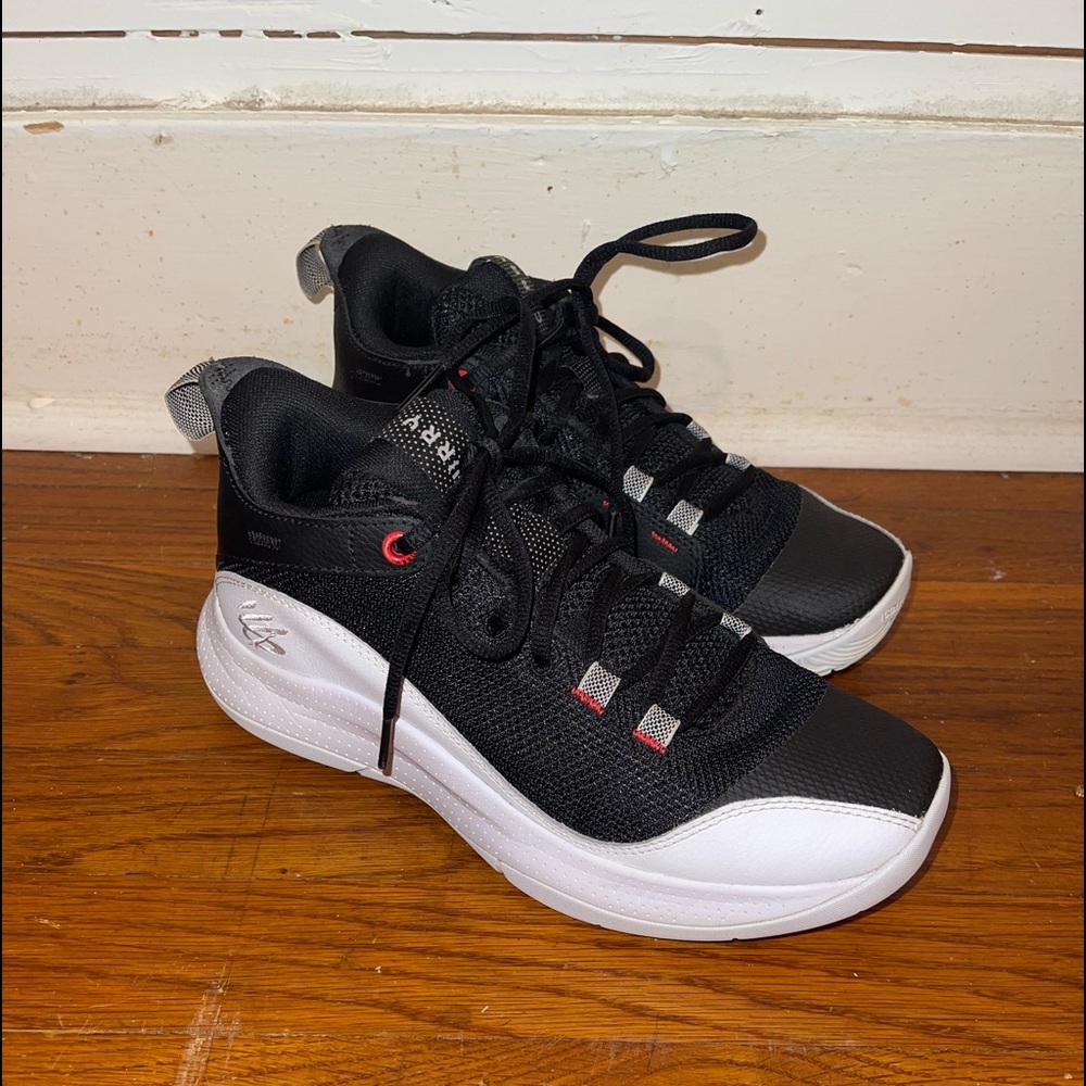 Under Armour M7/W8.5 Curry 3Z5 Three Points White Black Basketball Shoes